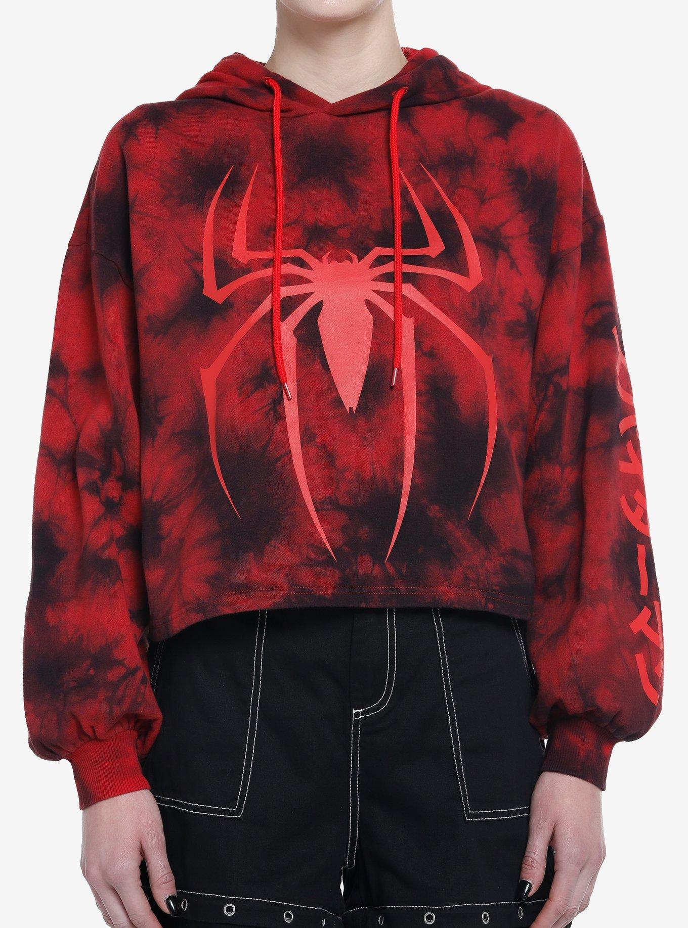 Cropped Cut spider hoodie