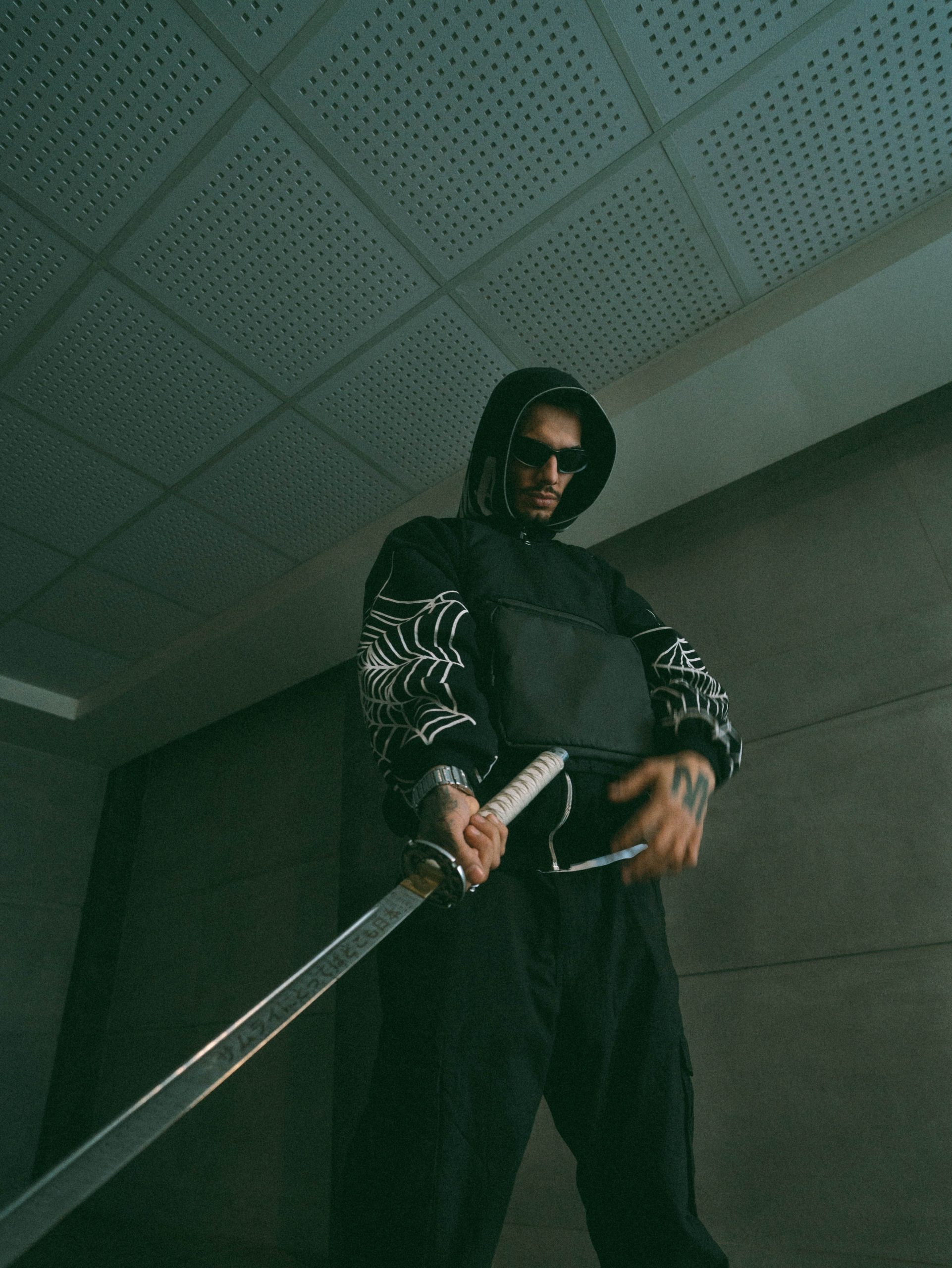 Embroidery Spider Hoodie